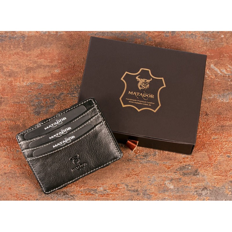 Matador Magic Genuine Leather Wallet, black/Black, Minimalist