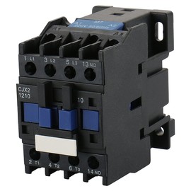 Baomain 3-Pole AC Contactor CJX2-1210 – 220VAC Coil, 3NO+1NO Auxiliary, 660V 3-Phase, DIN Rail Mount