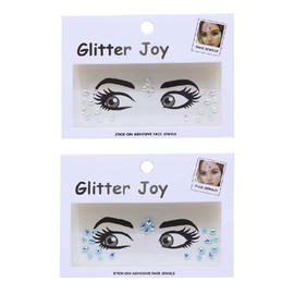 Arsimus Mermaid Rave Face Gems Jewels Set, 2 Packs