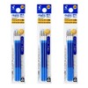 Pilot FriXion Ball Slim and Multicolor Refills, 0.38mm, Set of 3, Blue, 3 Pack