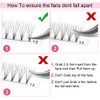 Fan Eyelash Extensions, 6D-0.07-15, Short, Ready-Made Volume Eyelashes, 0.07 D