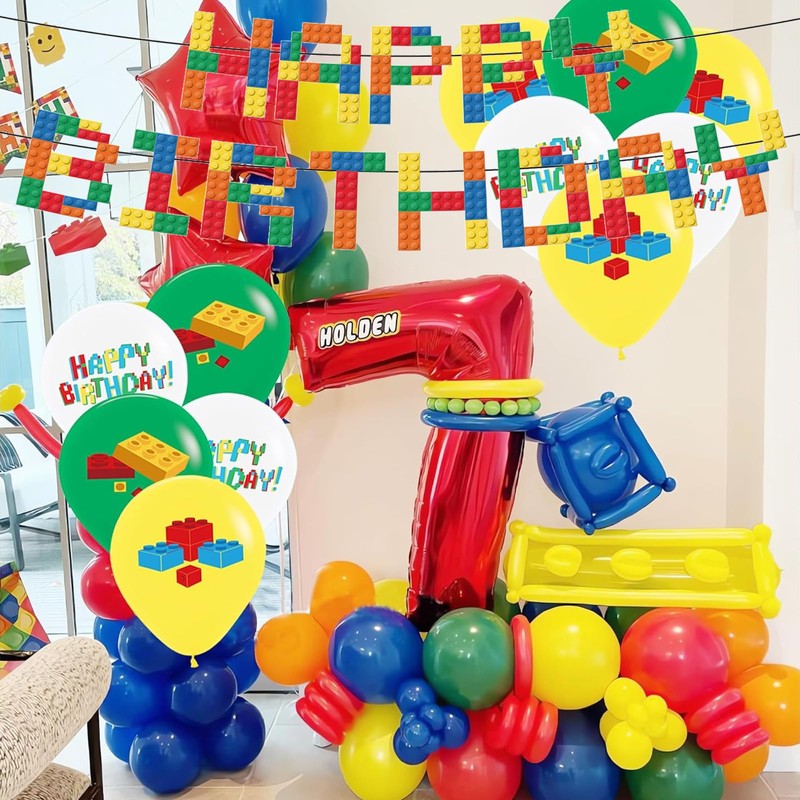 Tourima Building Blocks Happy Birthday Garland Children's Birthday - Birthday