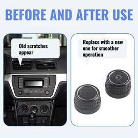 Xunzhi Radio Volume Control Knob,Car Audio Volume Button,Car Volume Stereo Tuner Control,Stereo Radio Volum/e Cont/rol Kn/ob,Replacement Radi/o K/nob Button for Golf 6 for Skoda,A