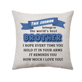 Aconesong Best Brother Gifts Cushion Cover for Brother Birthday Gifts, To My Brother Gifts from Sister Brother Home Decoration Keepsake for Brother Christmas Father's Day Graduation Party (Brother)