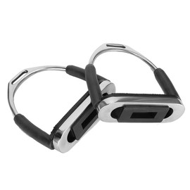 Cyrank Estribos para Caballo, Estribos para Montura De Caballo, Estribos De Seguridad Equitacion, Estribos para Caballo De Acero Inoxidable con Goma para Equitación Movimiento