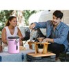 Miscedence 35OZ Coffee Canister for ground coffee with Date Tracker,pink