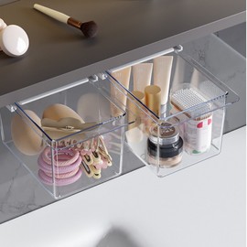 Under desk with attachable transparent hidden drawer drawer small 2ea