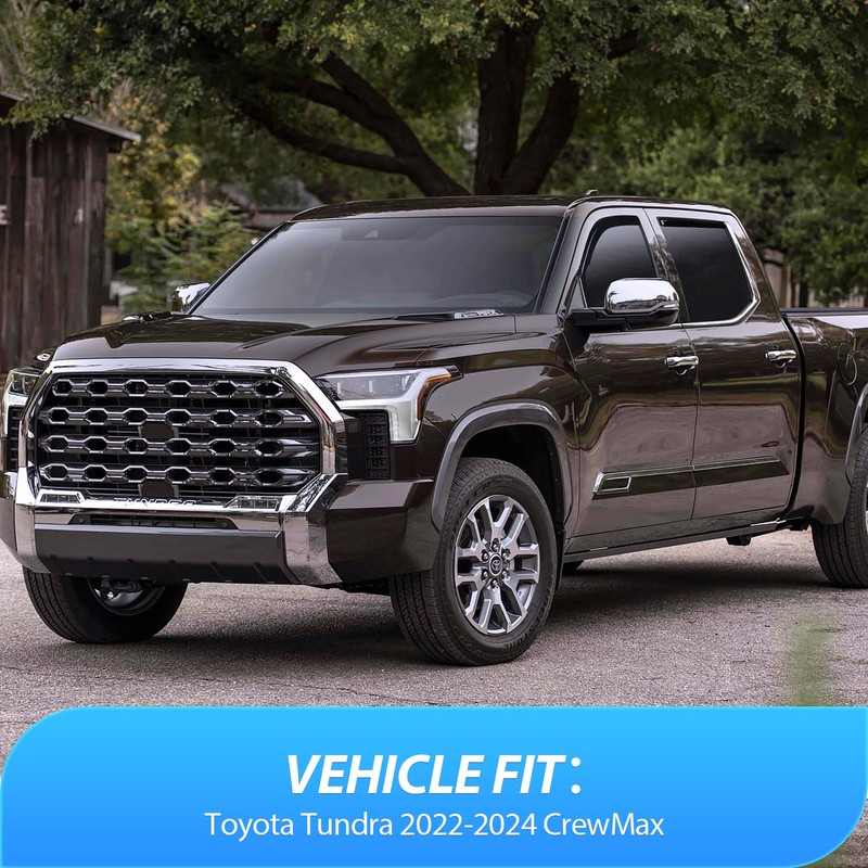 Nilight in Channel Window Deflectors for Toyota Tundra 2022 2023