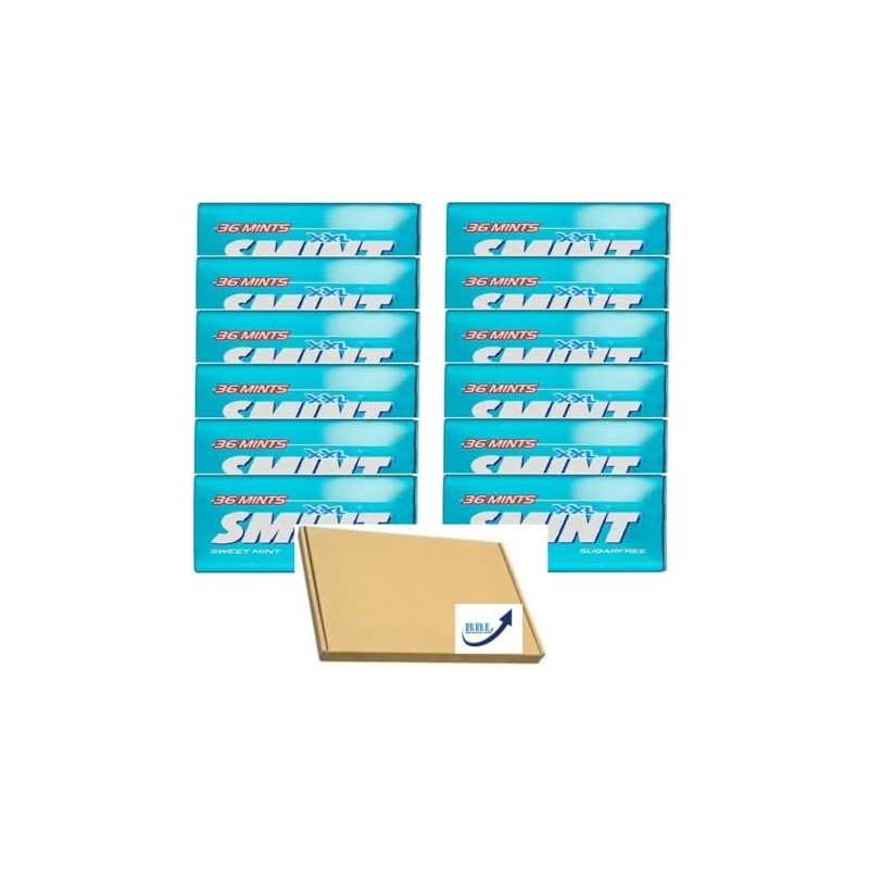 Smints Sugarfree XXL Peppermint Tins | Pack Of 12 (Sweetmint)