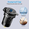 Linkstyle Car Charger Socket, Dual 18W USB-A & 30W Dual