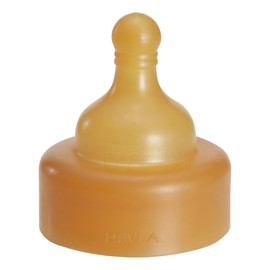 Hevea Natural Rubber Wide Neck Feeding Bottle Nipple, Medium Flow