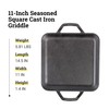 Lodge 11" Cast Iron Square Griddle - Chef Collection -