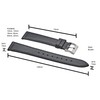 STUNNING SELECTION ALPINE flat Stitched Genuine Leather Watch strap with