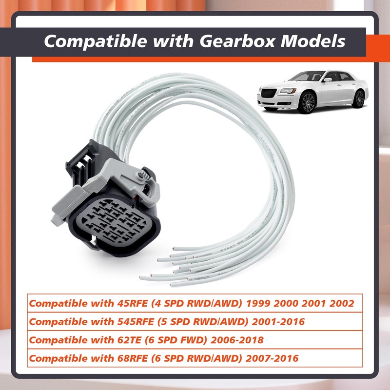 Mhrxusd 350-0172 Transmission Wiring Harness Connector Pigtail Replacement for Chrysler