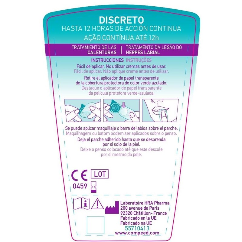 Compeed 15 Adesivos Tratamento Lesao Lábios Herpes Labial