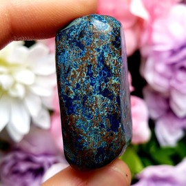 Shattuckite with malachite Tumbled & Hand Polished Natural Healing Crystal Gemstone Specimen Stone - piece #105 shattuckite