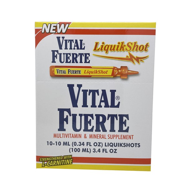 Vital Fuerte Liquid Shot Multivitamin & Mineral Supplement 10 Units of 15 ml