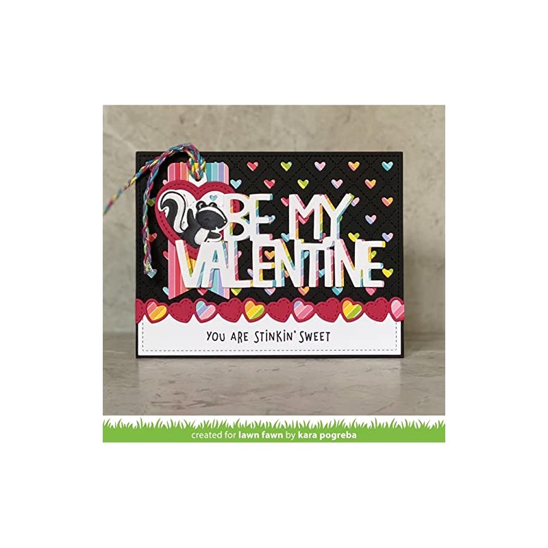 Lawn Cuts Custom Craft Die-Valentine Hearts Border