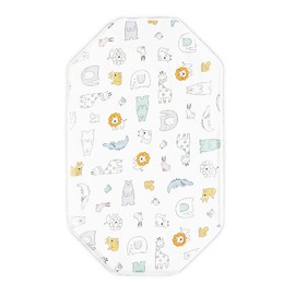un doudou 3171-Q Waterproof Cotton Cover, 23.6 x 39.4 inches (60 x 100 cm), Nordic Animal, Organic Cotton, 100% Cotton, Pile Fabric, Water Absorbent, Waterproof, 4 Corner Rubber Included