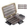 RUNCL Fishing Tackle Box, Waterproof Airtight Stowaway, 3600/3700 Tray Tackle