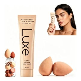 Jji Luxe Foundation 30ml, Maquillaje Ligero, Huevos Con