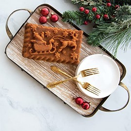 Nordicware 90848 Molde Panqueque Trineo con Santa, Aluminio, 1.4 L