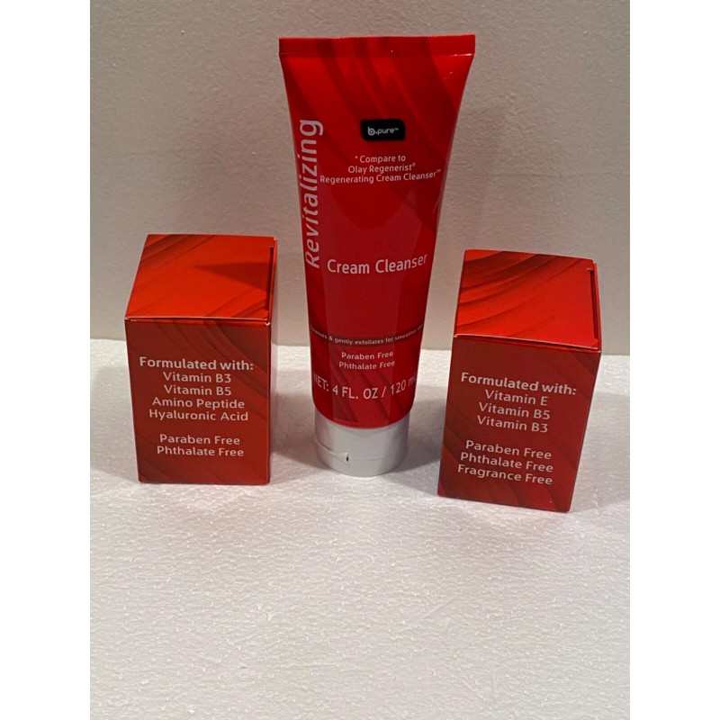 b.pure Revitalizing Night day hydrating Moisturizer cream cleanser set