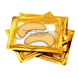 20PCS Gold Gel Anti-Wrinkle Dark Circle Collagen Under Eye Patches Pad Mask Crystal Collagen Under Eye Mask for Moisturizing Reducing Fine Lines&Dark Circles& Puffy Eyes Under Eye Patch for Women Men