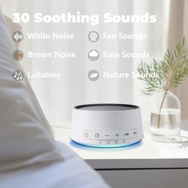 Sound Machine White Noise Machine with 30 Soothing Sounds 12 Colors Night Light Sleep Machine for Baby Kids Adults Brown Nosie Machine with 32 Volume Levels for Office Home Travel