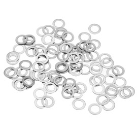 sourcing map M5 304 Stainless Steel Flat Washers, 100pcs 5x8x0.1mm Ultra Thin Flat Spacers for Screw Bolt, Electronic Repair, Automotive