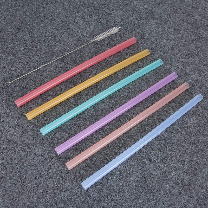 Colorful Straws Transparent Durable Portable Straws Portable Health Hygiene Hot