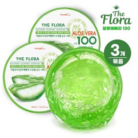 UnKnown The Flora Aloe Vera Soothing Gel Purity 100 Moisturizing Calming Moisturizing Cream 300ml 3pcs 300ml x 3pcs / 더플로라 알로에베라 수딩젤 순도100 보습 진정 수분크림 300ml 3개 300ml x 3개