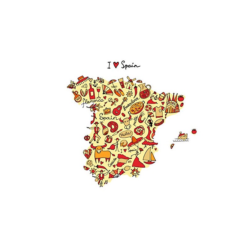 Half a Donkey I Love Spain - Large Cotton Tea