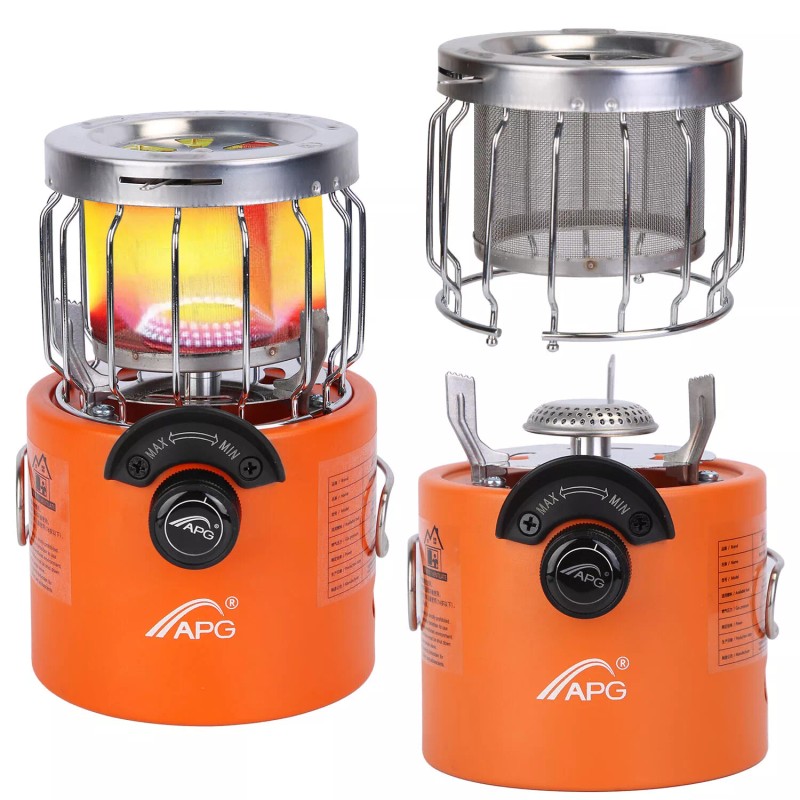 APG 2000W 2 In 1 Camping Stove Tent Heater Gas