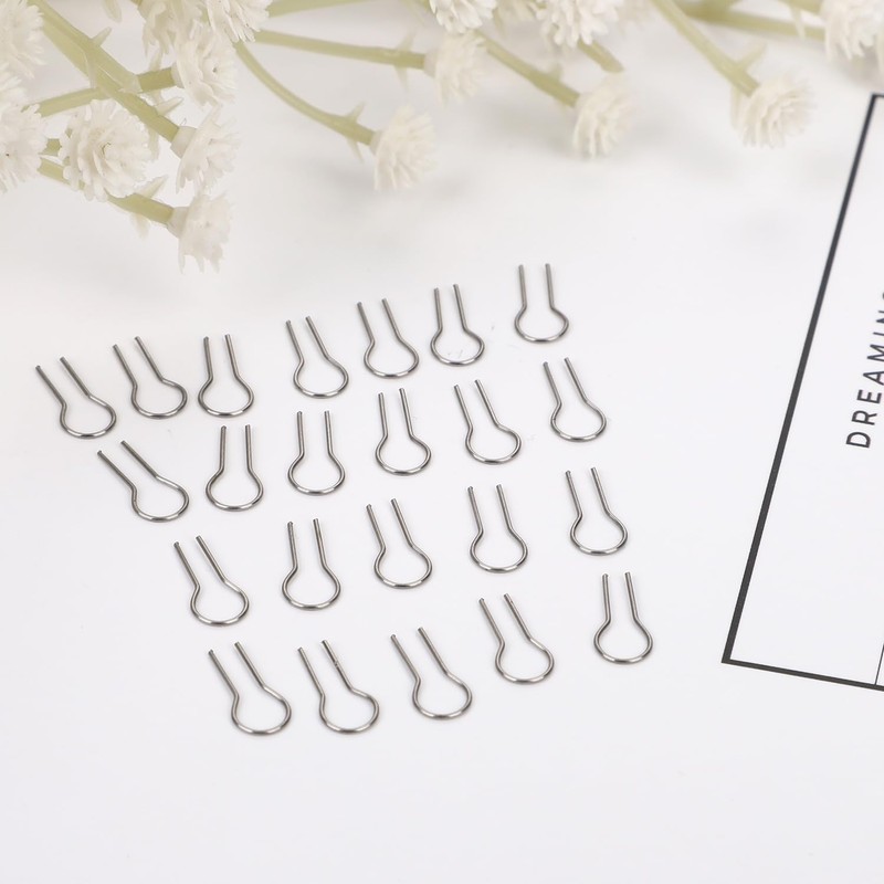 100pcs High Temperature Nichrome Wire Jump Rings, R-Shaped Hanging Burning