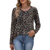 OFEEFAN Leopard Print Tops for Women Womens Long Sleeve T