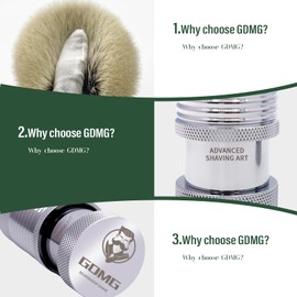 GDMG Adjustable Silvertip Badger Shaving Brush – Rotating Handle to Control Bristle Height, Premium Stainless Steel Shave Brush for Men, Luxury Wet Shaving Brush
