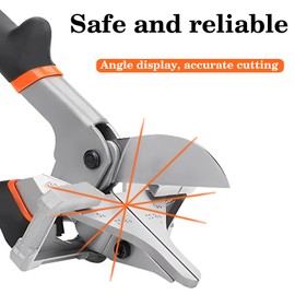 45-135° Multi Angle Shear Miter Shears for Angular Cutting Molding Crafting with 3 Extra Blade, Shoe Molding Trim Cutter Tool, Professional Multi Angle Trim Cutter Hand Tool for Soft Wood PVC