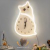 Ragdoll Cat LED Lighted Clock with Swaying Tail - Neon