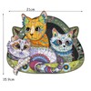 NBFBA Wooden Puzzle Adults, 100 Pieces, Three Small Kittens, Fun