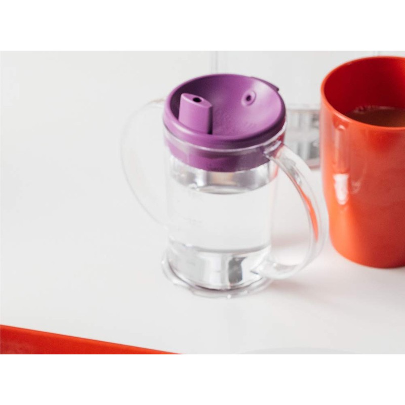 Harfield Clear 2-Handled Beaker & Narrow Spout Reusable Virtually Unbreakable