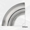 X AUTOHAUX 2pcs OD 2.25 Inch 90 Degree 1.5mm Thickness