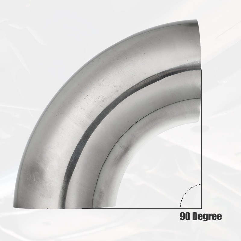 X AUTOHAUX 2pcs OD 2.25 Inch 90 Degree 1.5mm Thickness