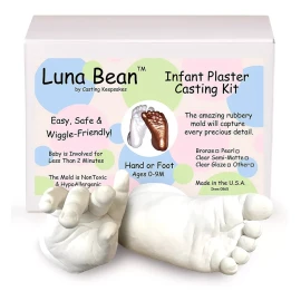 LUNA BEAN Kit Fundición Recuerdo Bebé Con Yeso Para Molde Manos Y Pies
