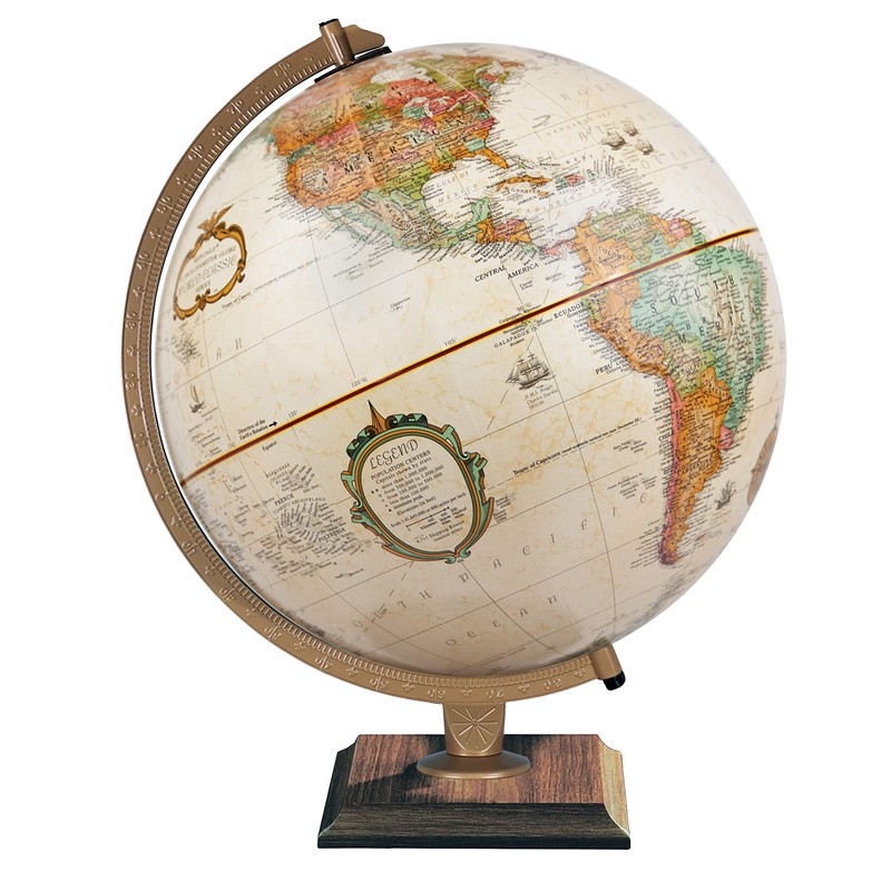 Replogle World Classic Globe, 12" Desktop World Globe For Home
