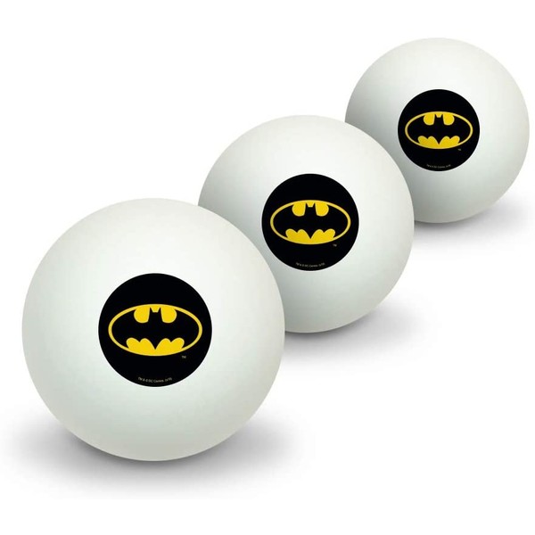 GRAPHICS & MORE Batman Classic Bat Shield Logo Novelty Table Tennis Ping Pong Ball 3 Pack