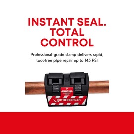 Rothenberger Kibosh Emergency Pipe Repair - Quick, Easy and Professional Way to Repair Burst - 3/4", Up to 145 PSI - 80012