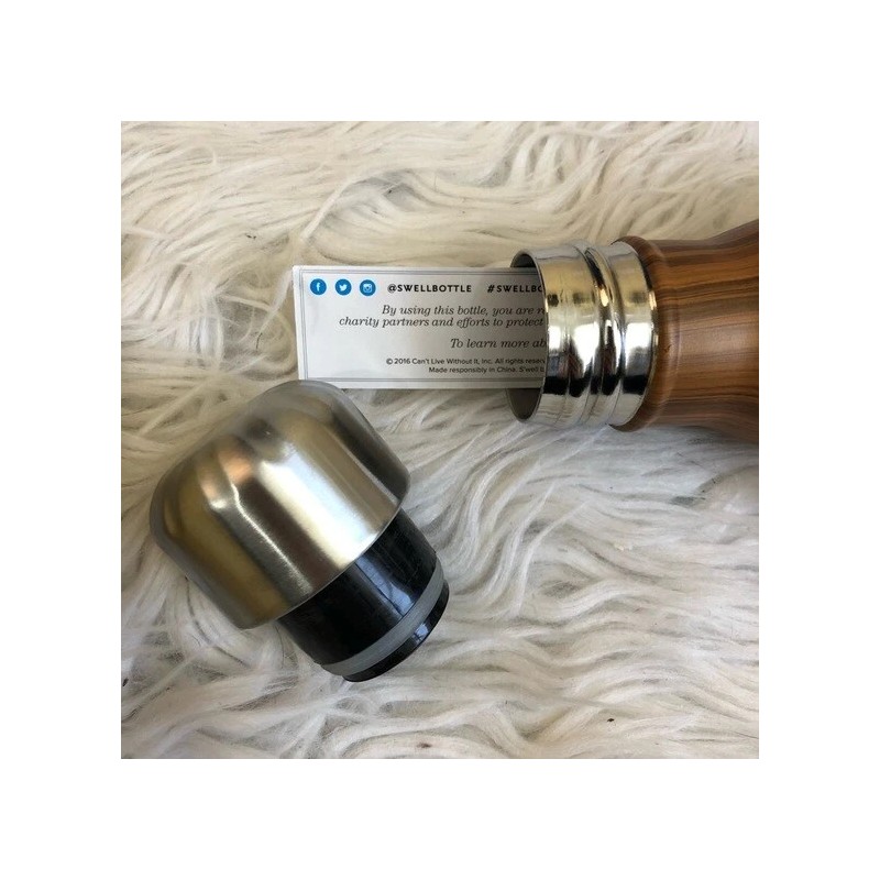 S'well 17oz Swell Teakwood Water Bottle New
