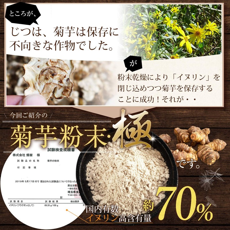 Chrysanthemum Potato Dried Powder Inulin (Content Rate: 70%), High Concentration,