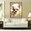 TUTUMAY21 Diamond Painting Kits Beauty Chihuahua Wearing Flower Crown, 5D